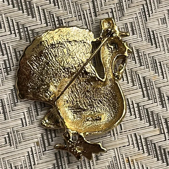 Vintage Turkey Brooch. Thanksgiving Turkey - Picture 5 of 13